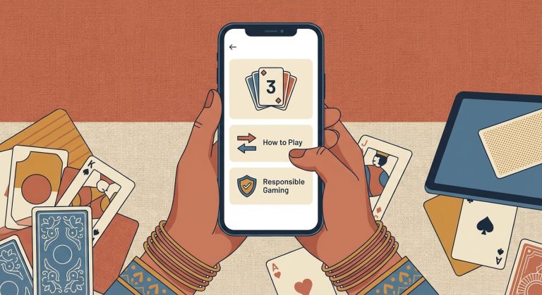 Illustration for teen patti 101 Guide and Responsible Play Notes